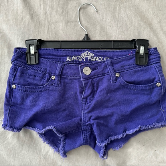 Purple low rise shorts - Picture 1 of 3
